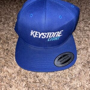Keystone Light Hat Cap Classics SnapBack Yupoong Baseball Blue Wool Blend Used